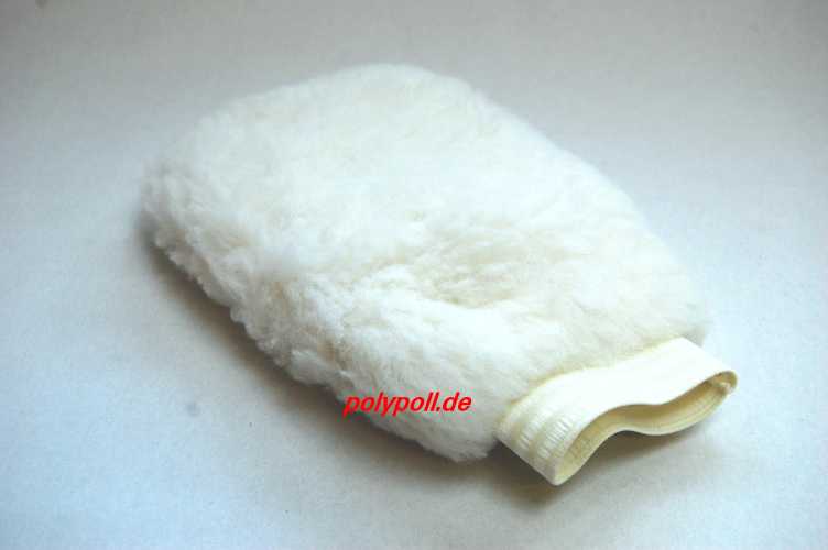 Vestan Webpelz Waschhandschuh Weiss